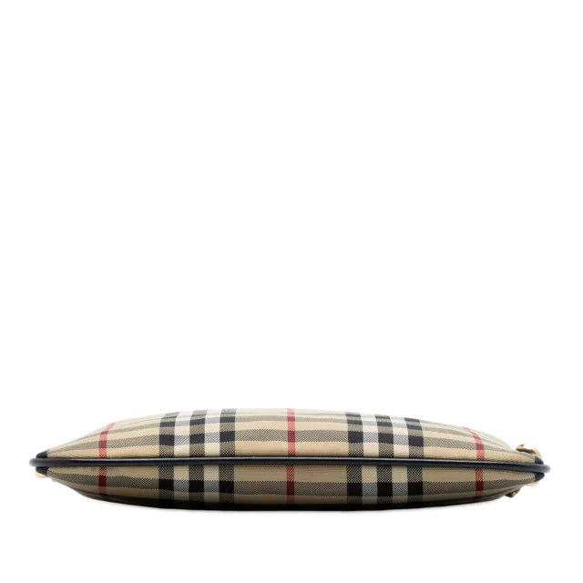 Beige Burberry Haymarket Check Canvas Peyton Crossbody in Beige Canvas from Designer Revival, photo 3 of 6