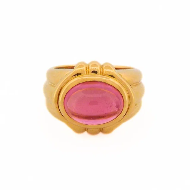 Bvlgari 18K Yellow Gold Pink Tourmaline Ring in Pink from Luxury Promise