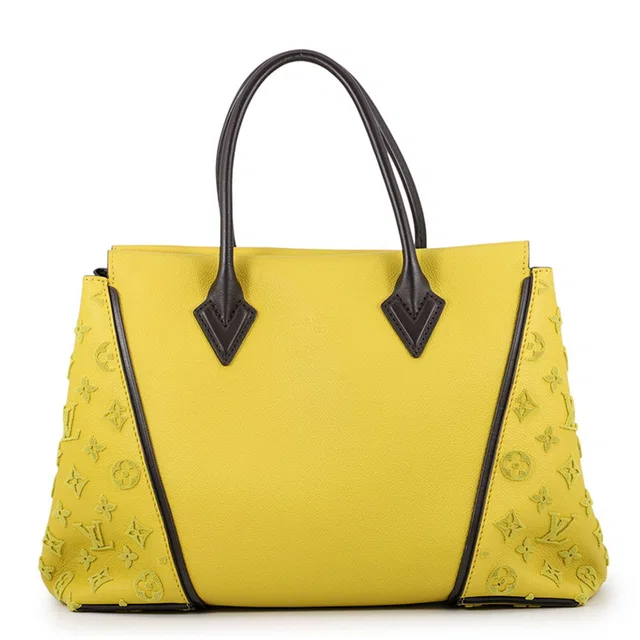 Louis Vuitton Tote W Pistachio/BrownM94337 Veau Cachemire Calf Leather Monogram Velour Size PM in Calfskin from GALLERY RARE