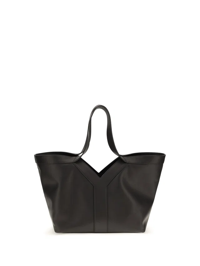 Saint Laurent Shoulder Bag — Black Calf Leather Bos Taurus in Black Calfskin from HEWI