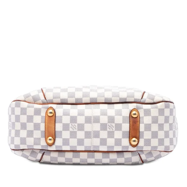 White Louis Vuitton Damier Azur Galliera PM Shoulder Bag in White Canvas from Designer Revival, photo 2 of 2