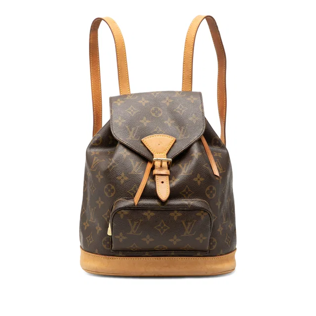 Brown Louis Vuitton Monogram Montsouris PM Backpack in Brown Coated canvas from Designer Revival