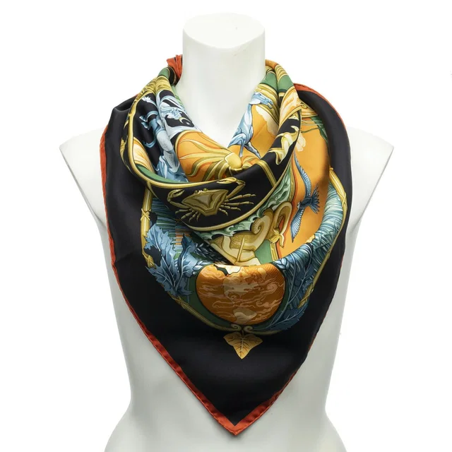 Hermès Scarf Orange in Orange Silk from The Reluxe
