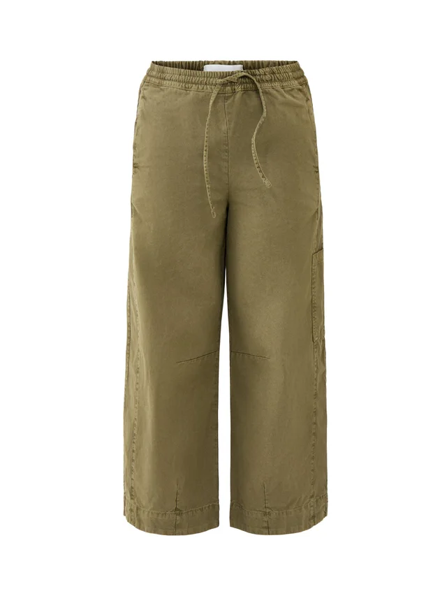 Damson Madder Felix Twill Wide Leg Trousers Green in Green from Fenwick, photo 1 of 1