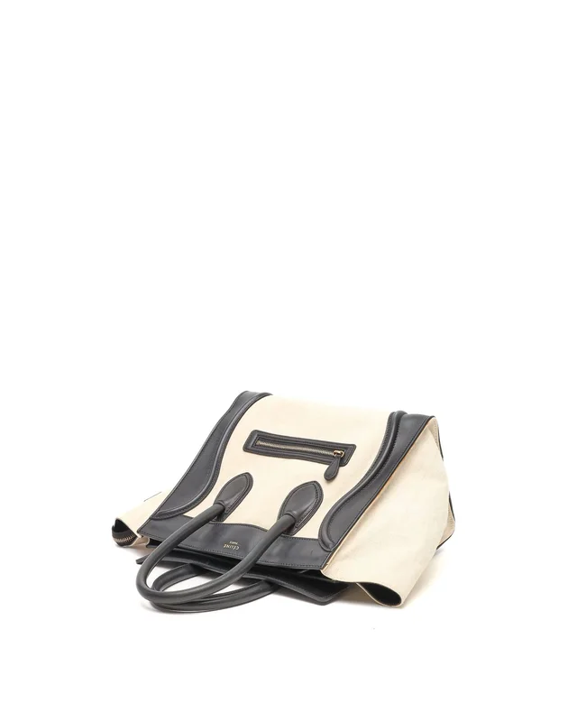 Celine Mini Luggage Canvas & Leather Bag in Canvas from A Retro Tale, photo 4 of 9