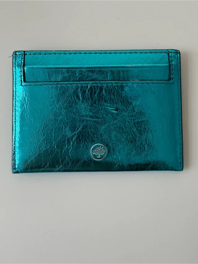 Mulberry Metallic Teal Cardholder Wallet in blue from Poshmark