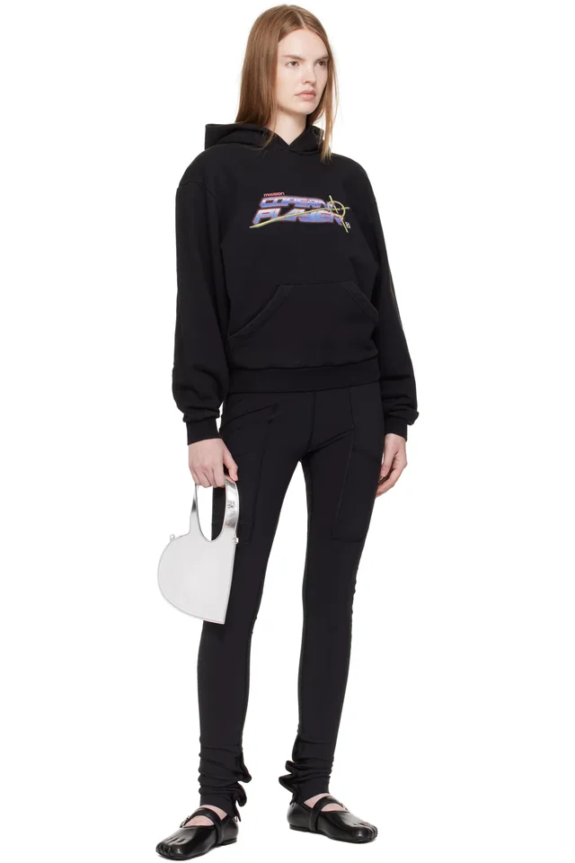 Coperni Black Slogan Hoodie, photo 4 of 4 from SSENSE