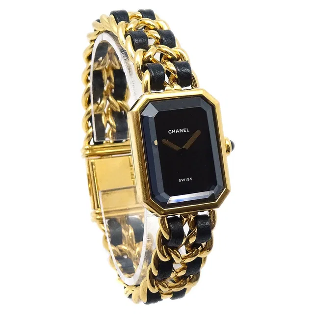 Chanel Premiere Watch Gold #L in Gold Leather from AMORE Vintage Tokyo