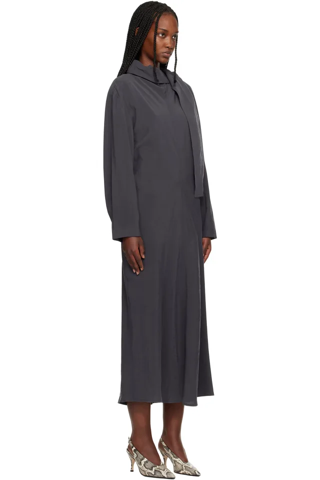 Studio Nicholson Gray Haria Midi Dress, photo 2 of 4 from SSENSE