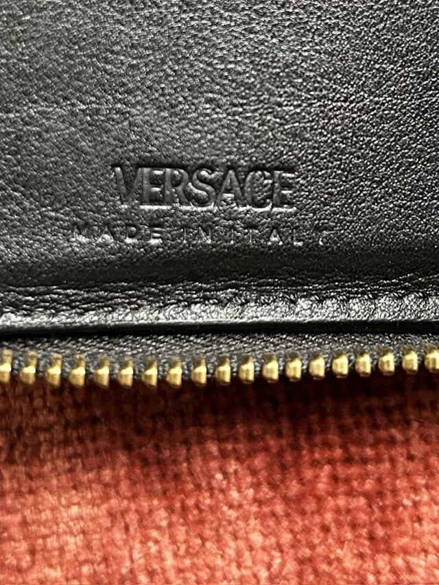 Versace Icon Zip Around Compact Wallet, Black in black|gold Calfskin from Poshmark, photo 3 of 10