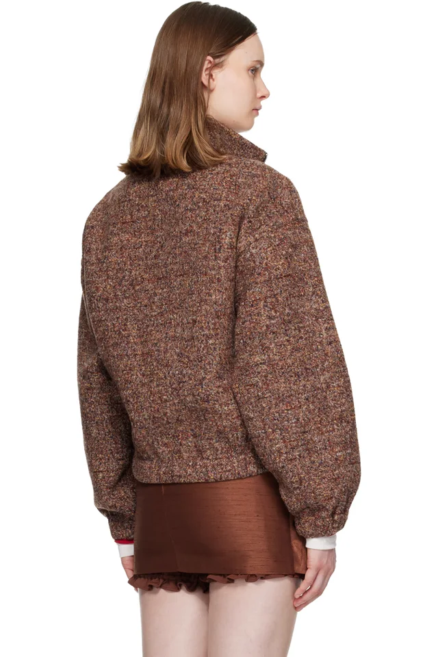 SHUSHU/TONG Brown Stand Neck Pullover Sweater, photo 3 of 4 from SSENSE