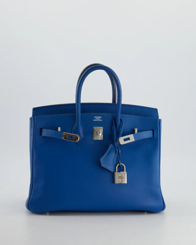 Hermès Birkin 25 Retourne Bag in Blue Epsom leather from Sellier, photo 26 of 26