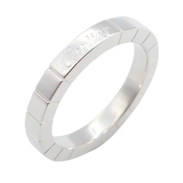 Cartier Lanieres Au750 White Gold Ring Size 9 in White from LuxUness