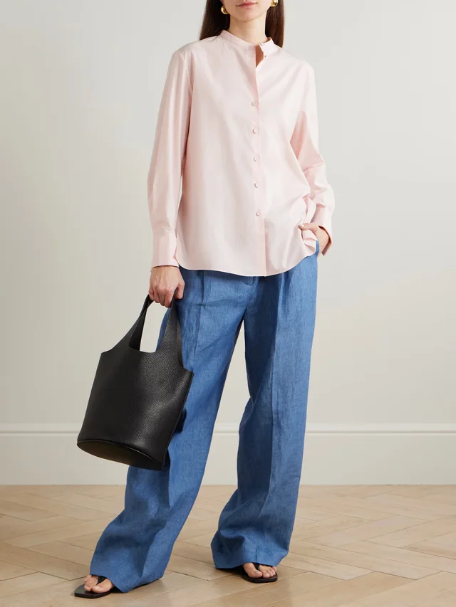 ANOTHER TOMORROW Organic cotton blouse in Pink, photo 2 of 2 from NET-A-PORTER (Canada)