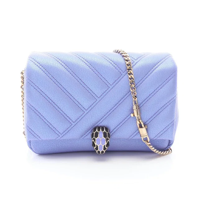Bvlgari Serpenti Metallic Leather Shoulder Bag in Leather from LuxUness