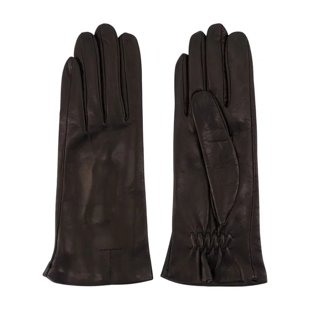 TOTEME Calfskin Leather Gloves — Black in Black Calfskin from HEWI