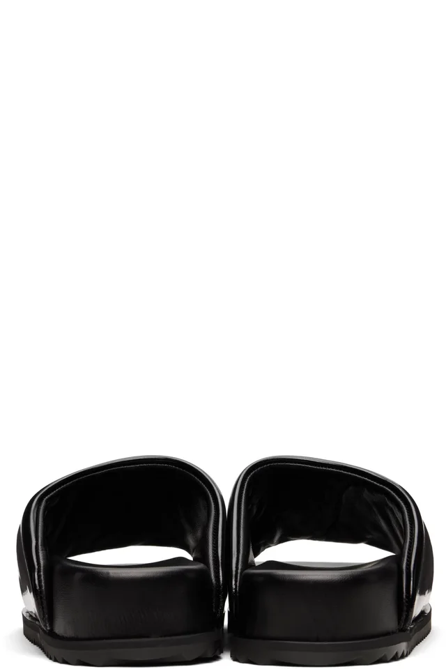 YUME YUME Black Finn Slides, photo 2 of 5 from SSENSE