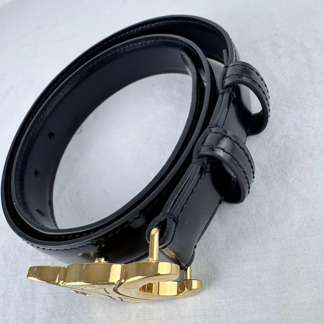 Celine Triomphe Belt in calfskin, Calfskin leather, Metal from Reowned, photo 2 of 5
