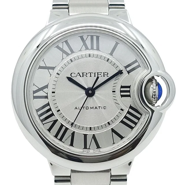 Cartier Watch Ballon Bleu 33 Silver Dial SS Automatic in Blue from The Reluxe