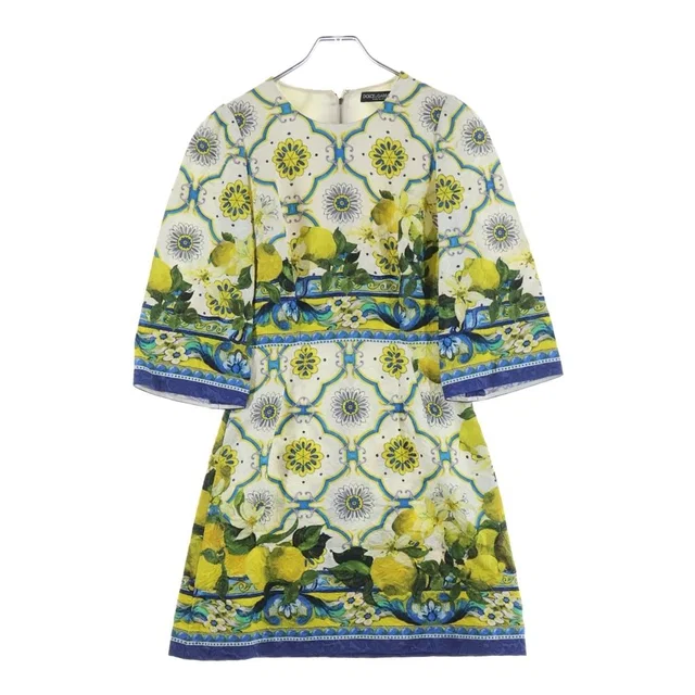 Dolce & Gabbana Floral Silk Mini Dress Multi in Silk from The Reluxe