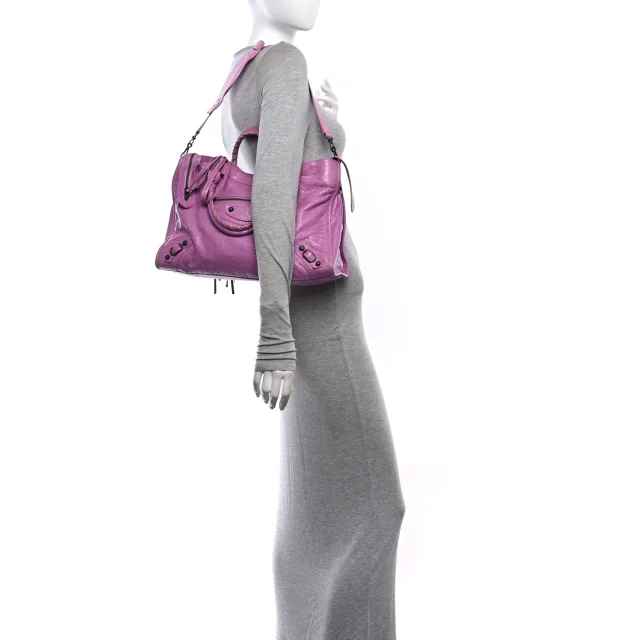 Balenciaga Agneau Classic Hardware City Rose Berlingot in Pink Lambskin from FASHIONPHILE, photo 2 of 10