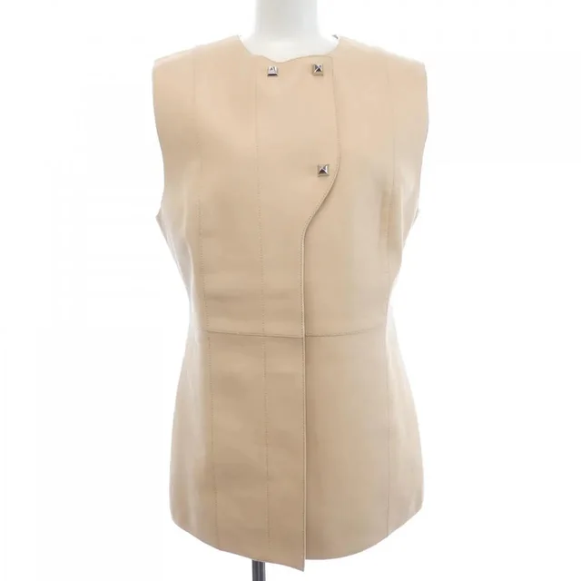 Hermès Lamb Leather Vest Leather Tops in Brown in red|brown Lambskin from Grailed, photo 1 of 1