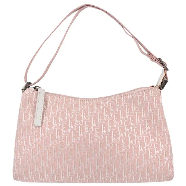 Dior Pink Canvas Trotter Handbag in Pink Canvas from AMORE Vintage Tokyo