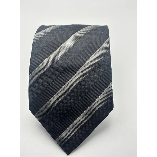Giorgio Armani Men's Silk Tie Necktie Gray /Black Striped Repp 3 5/8" X 56" Ital in gray Silk from Poshmark