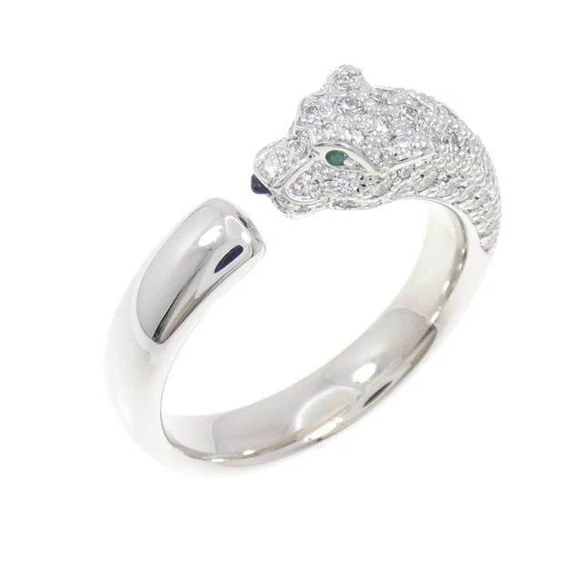 Cartier Panthere 750 White Gold Ring Size 20 in White from LuxUness