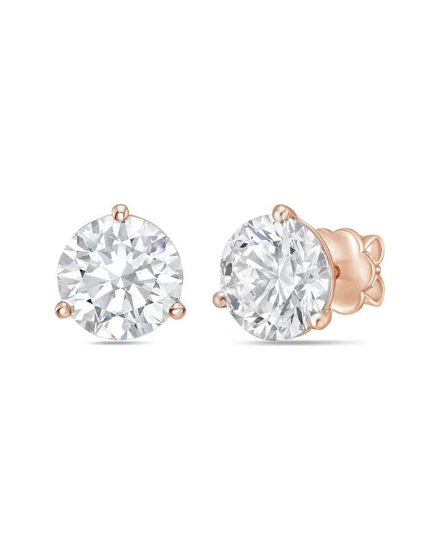 Diana M Lab Grown Diamonds Diana M. 14K Rose Gold 5.00 ct. tw. Lab-Grown Diamond Stud Earrings, image 1 of 1 from Rue La La