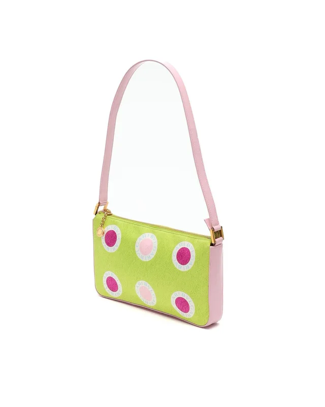 Bvlgari Pink & Green Cylinder Shoulder Bag in Green Canvas from A Retro Tale, photo 2 of 7