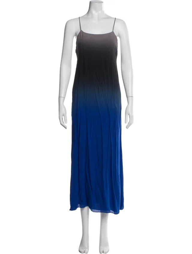 The Row Tie-Dye Print Long Dress in blue from The RealReal