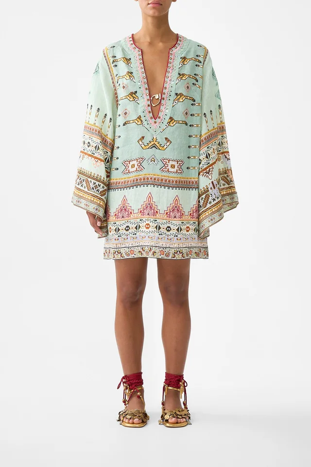 Camilla eBoutique DEEP V-NECK HARDWARE SHORT KAFTAN LEGEND HAS IT from CAMILLA, photo 1 of 1
