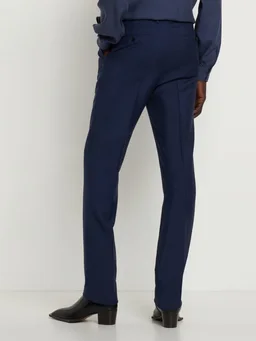 Bally Straight trousers with pleats in 60% Mohair, 40% Wool, photo 3 of 5 from LUISAVIAROMA