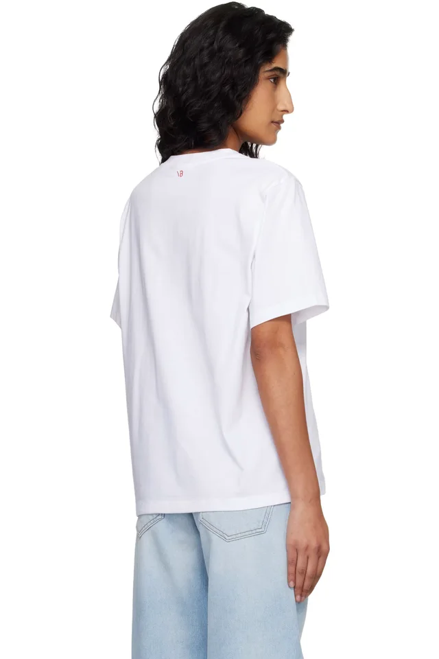 Victoria Beckham White 'My Dad Had A Rolls-Royce' T-shirt, photo 3 of 4 from SSENSE
