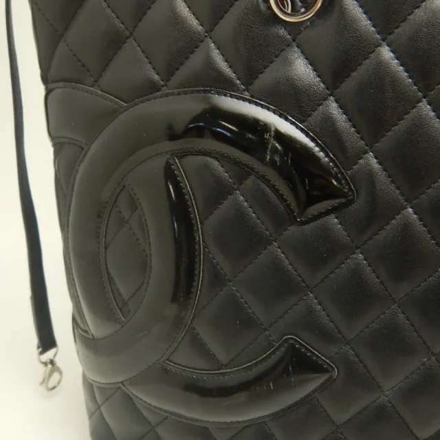 Chanel Cambon Ligne Lambskin Tote Bag in Black Lambskin from LuxUness, photo 6 of 8