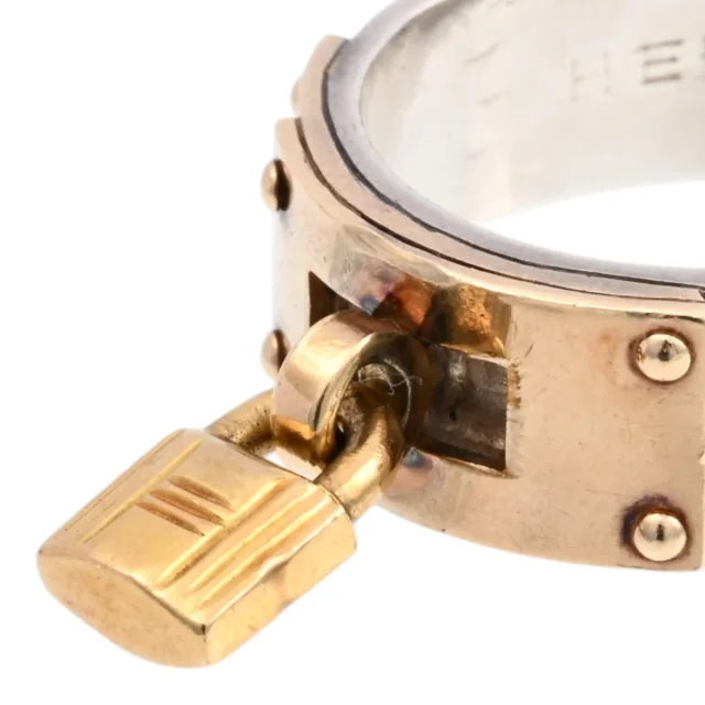 Hermès Kelly Cadena ring #53 Silver/Gold from VINTAGE QOO TOKYO, photo 7 of 8