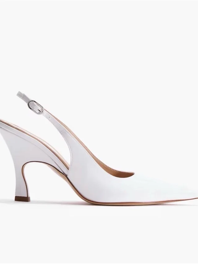 Stella McCartney X H&M White Slingback Pumps Heels in white Patent leather from Poshmark