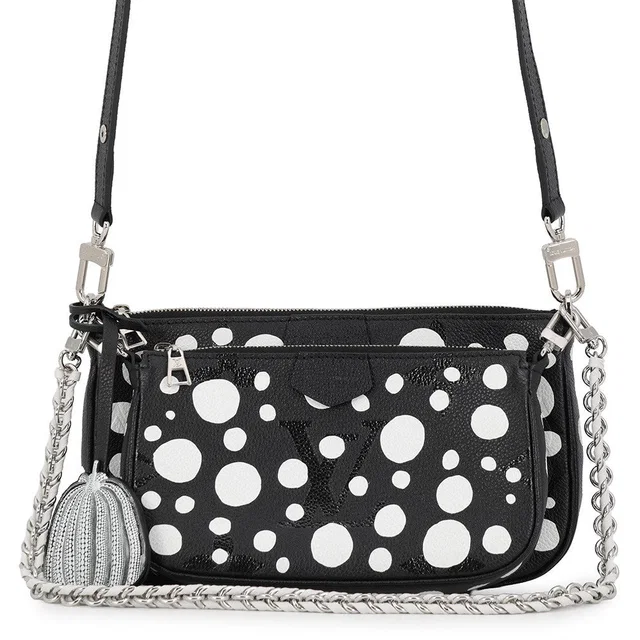 Louis Vuitton x YK Multi・Pochette Accessoires NoirM46410 Monogram Empreinte Leather Infinity Dot in Leather from GALLERY RARE
