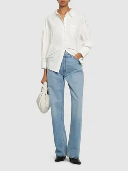 RE/DONE High-waisted wide-leg jeans in 100% Cotton, photo 2 of 5 from LUISAVIAROMA