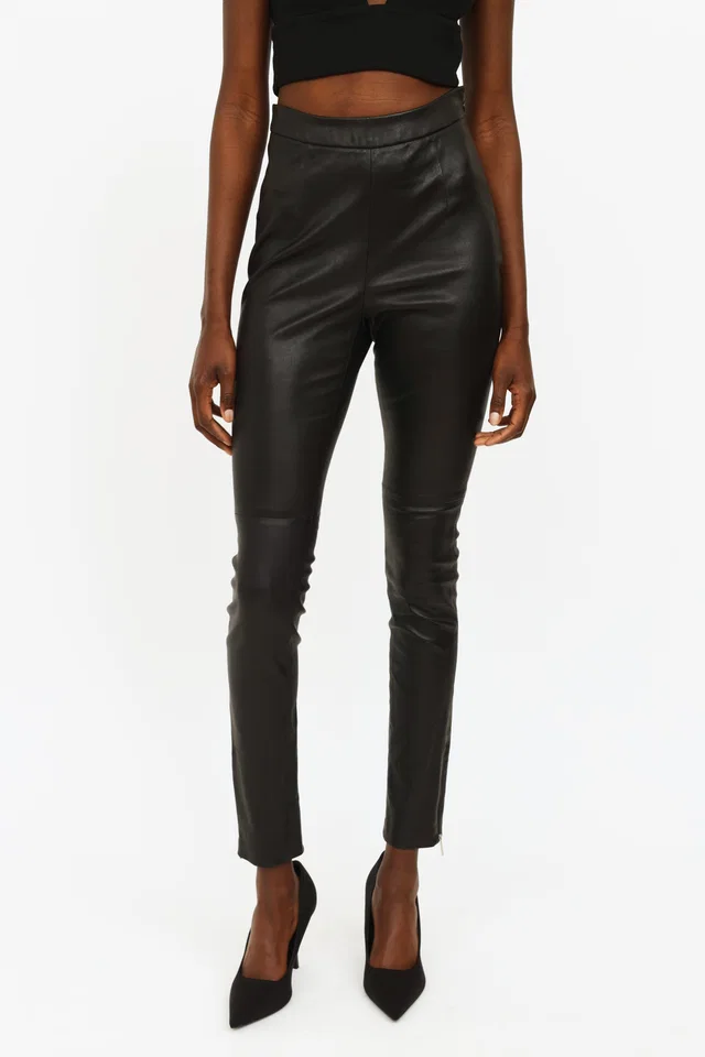 Dior 2018 Leather Slim Trouser in Leather from VSP Consignment