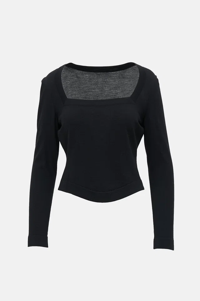 Alaïa Jersey Knit Long Sleeve Sweater from VSP Consignment