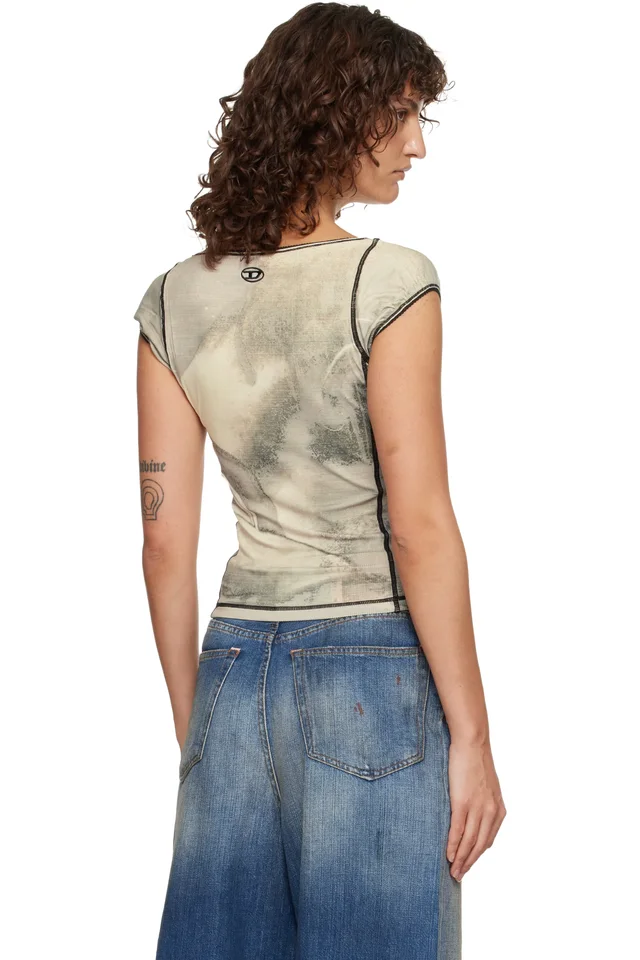 Diesel Gray T-Icaty T-shirt, photo 3 of 4 from SSENSE