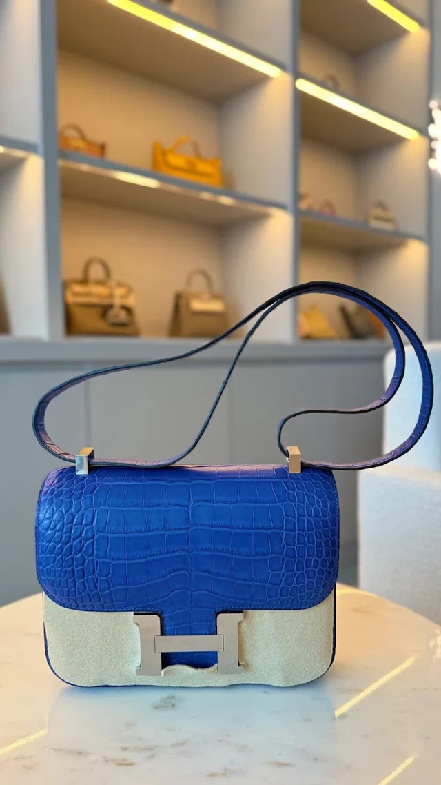 Hermès Constance 24 Royal Blue Alligator in Blue Crocodile from Luxury Promise
