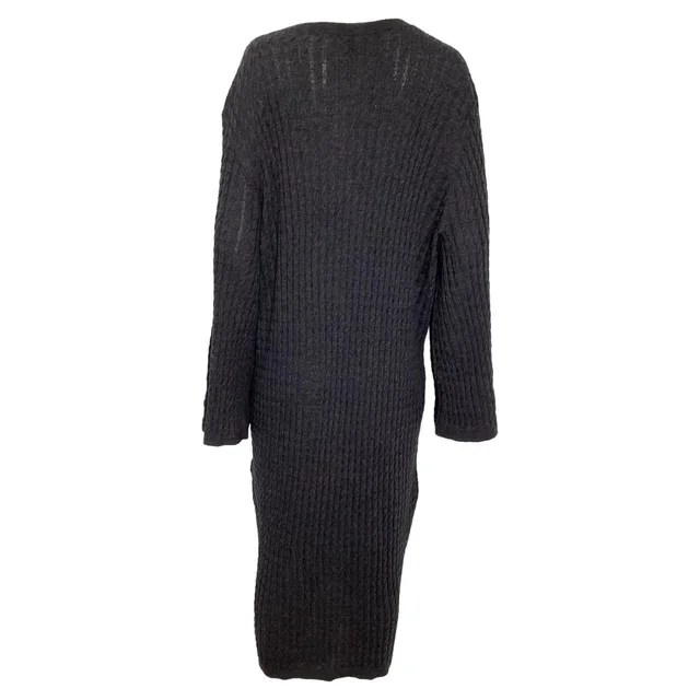 TOTEME Women's Dress - Grey - 6 in gray Wool from Depop, photo 3 of 3
