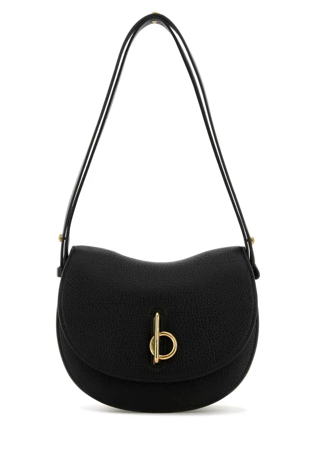 Burberry Rocking Horse Shoulder Bag — Black in Black Lambskin from HEWI