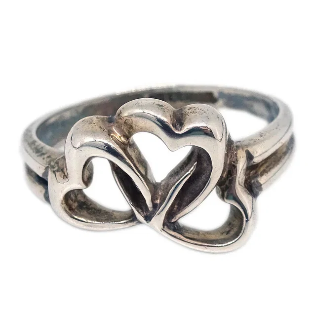 Tiffany & Co. Triple Heart Ring 925 #54 #14 from AMORE Vintage Tokyo