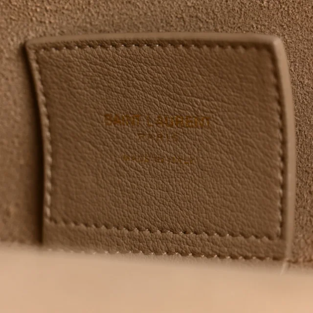 Saint Laurent Large Shopping Tote Dark Beige in Beige Calfskin from FASHIONPHILE, photo 7 of 13