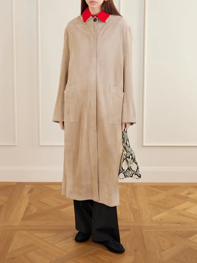 STOULS Corleone suede coat in Grey, photo 2 of 2 from NET-A-PORTER (Canada)