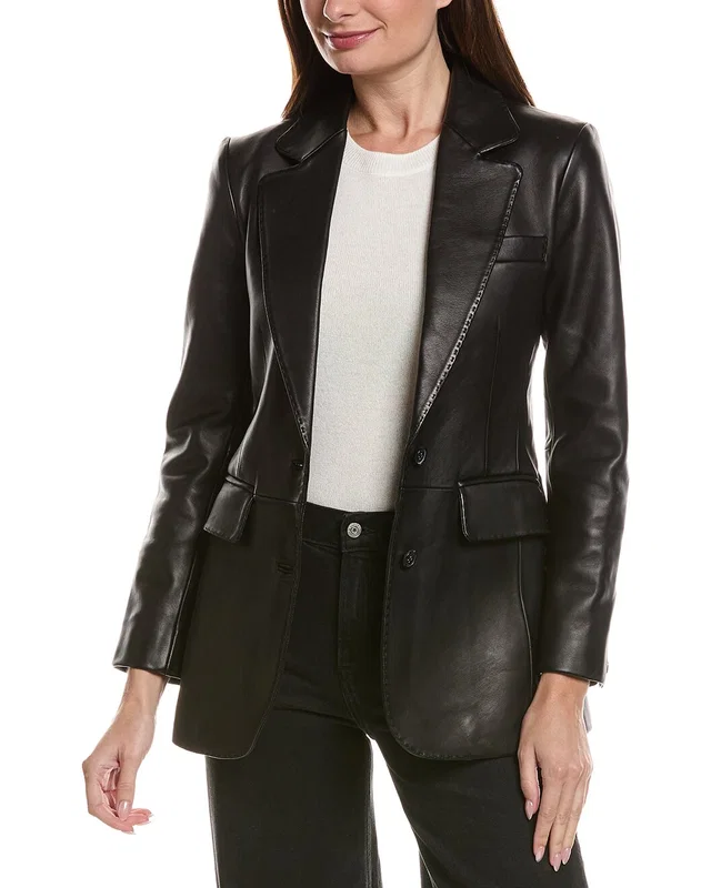 rag & bone Ash Leather Blazer, image 1 of 1 from Rue La La